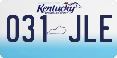 KY license plate 031JLE