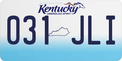 KY license plate 031JLI