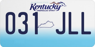 KY license plate 031JLL