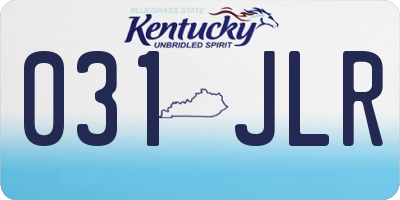 KY license plate 031JLR