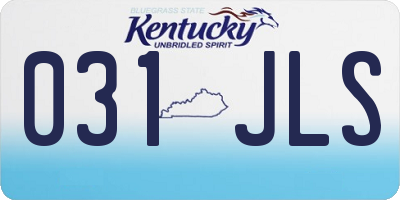 KY license plate 031JLS