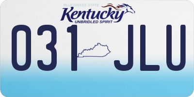 KY license plate 031JLU