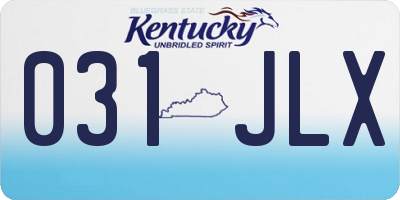 KY license plate 031JLX