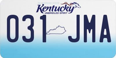 KY license plate 031JMA