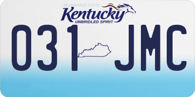 KY license plate 031JMC