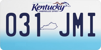 KY license plate 031JMI