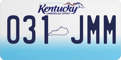 KY license plate 031JMM