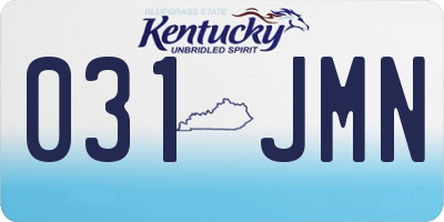 KY license plate 031JMN