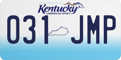 KY license plate 031JMP