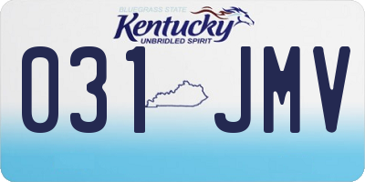 KY license plate 031JMV