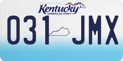 KY license plate 031JMX