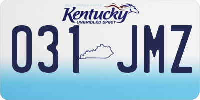 KY license plate 031JMZ