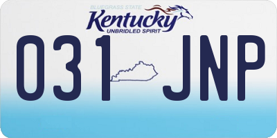 KY license plate 031JNP