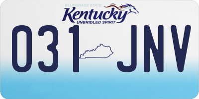 KY license plate 031JNV