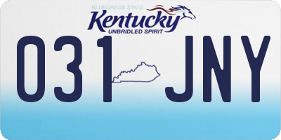 KY license plate 031JNY