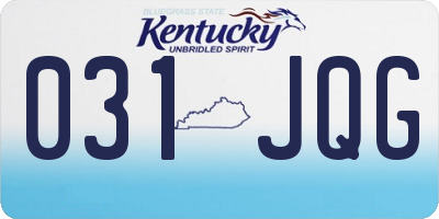 KY license plate 031JQG