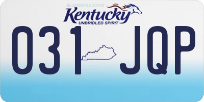 KY license plate 031JQP