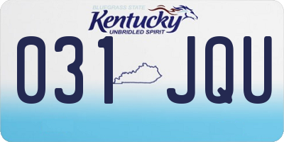 KY license plate 031JQU
