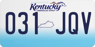 KY license plate 031JQV