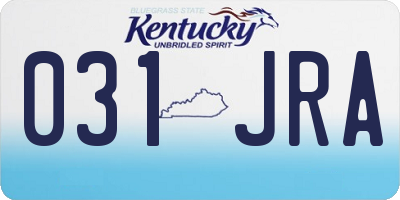 KY license plate 031JRA