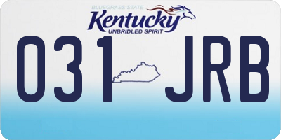 KY license plate 031JRB