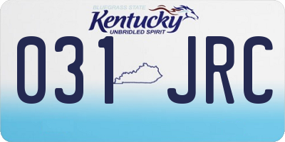 KY license plate 031JRC