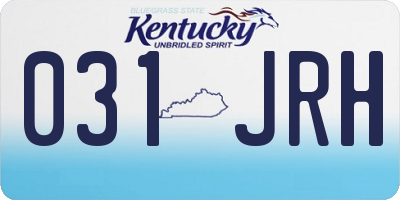 KY license plate 031JRH