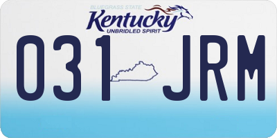 KY license plate 031JRM