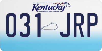 KY license plate 031JRP