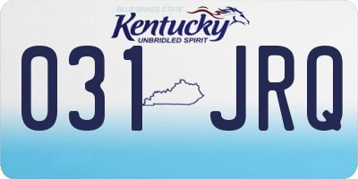 KY license plate 031JRQ