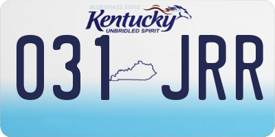 KY license plate 031JRR