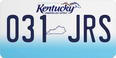 KY license plate 031JRS