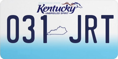 KY license plate 031JRT