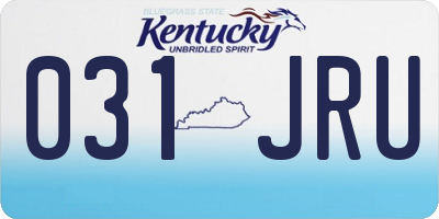 KY license plate 031JRU