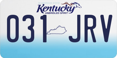 KY license plate 031JRV