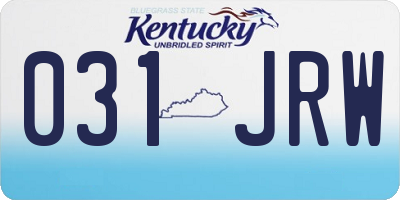 KY license plate 031JRW