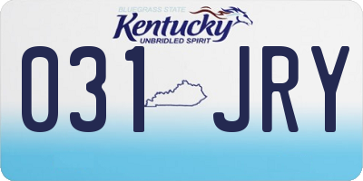 KY license plate 031JRY