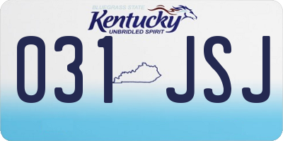 KY license plate 031JSJ