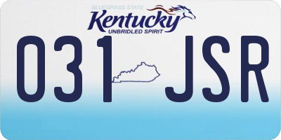 KY license plate 031JSR