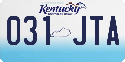 KY license plate 031JTA