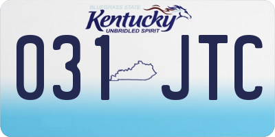 KY license plate 031JTC