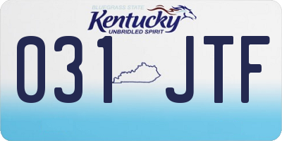 KY license plate 031JTF