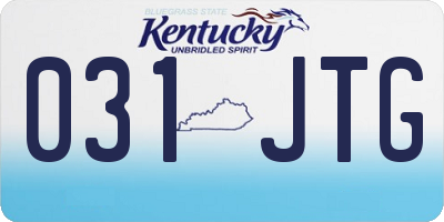 KY license plate 031JTG