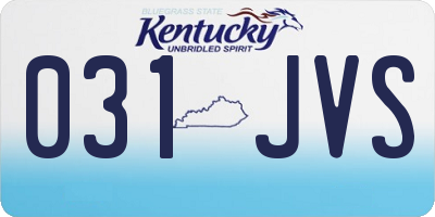 KY license plate 031JVS