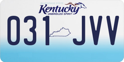 KY license plate 031JVV