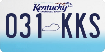 KY license plate 031KKS