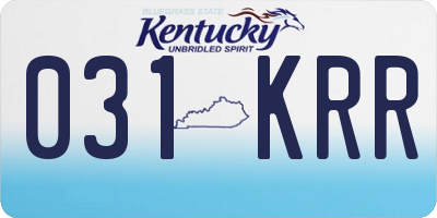 KY license plate 031KRR