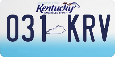 KY license plate 031KRV
