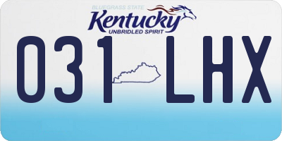 KY license plate 031LHX