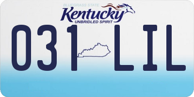 KY license plate 031LIL